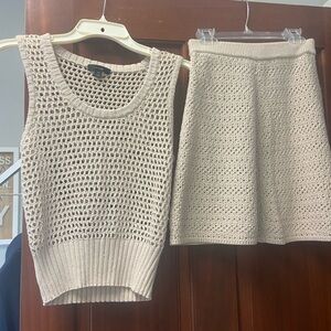 J. Crew Crochet skirt and top